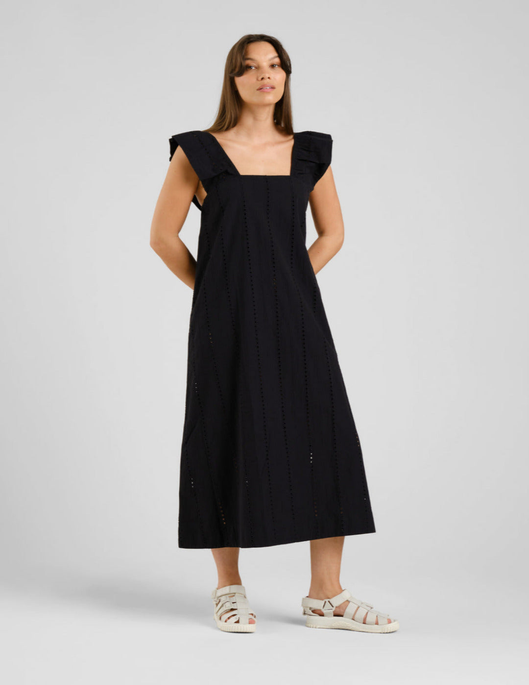 Dress Landsort Schiffli Black