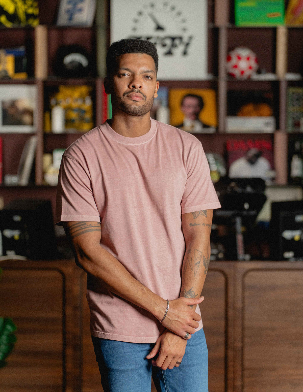 Fresh Vintage Heavyweight Washed Tee - Red