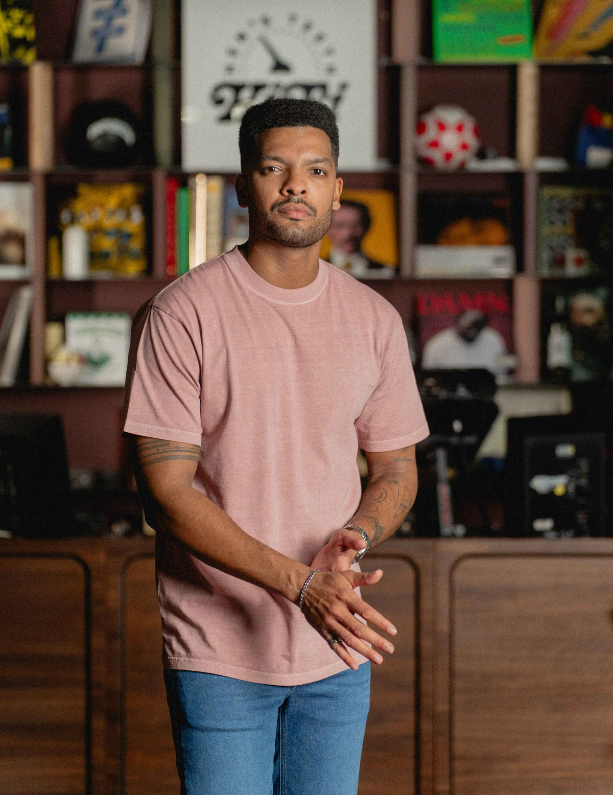 Fresh Vintage Heavyweight Washed Tee - Red