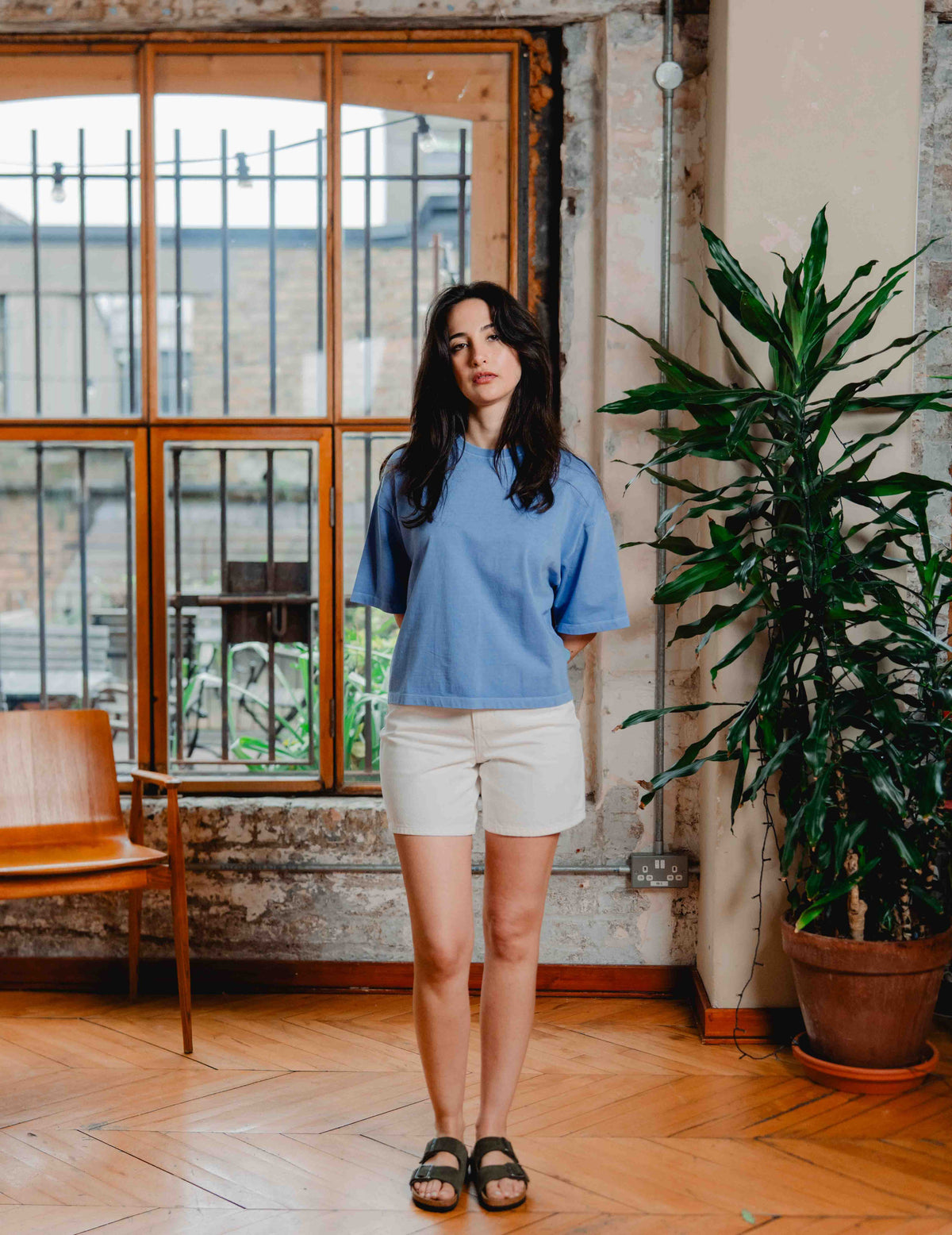 Oversized Tee - Vintage Heavyweight Washed Light Blue