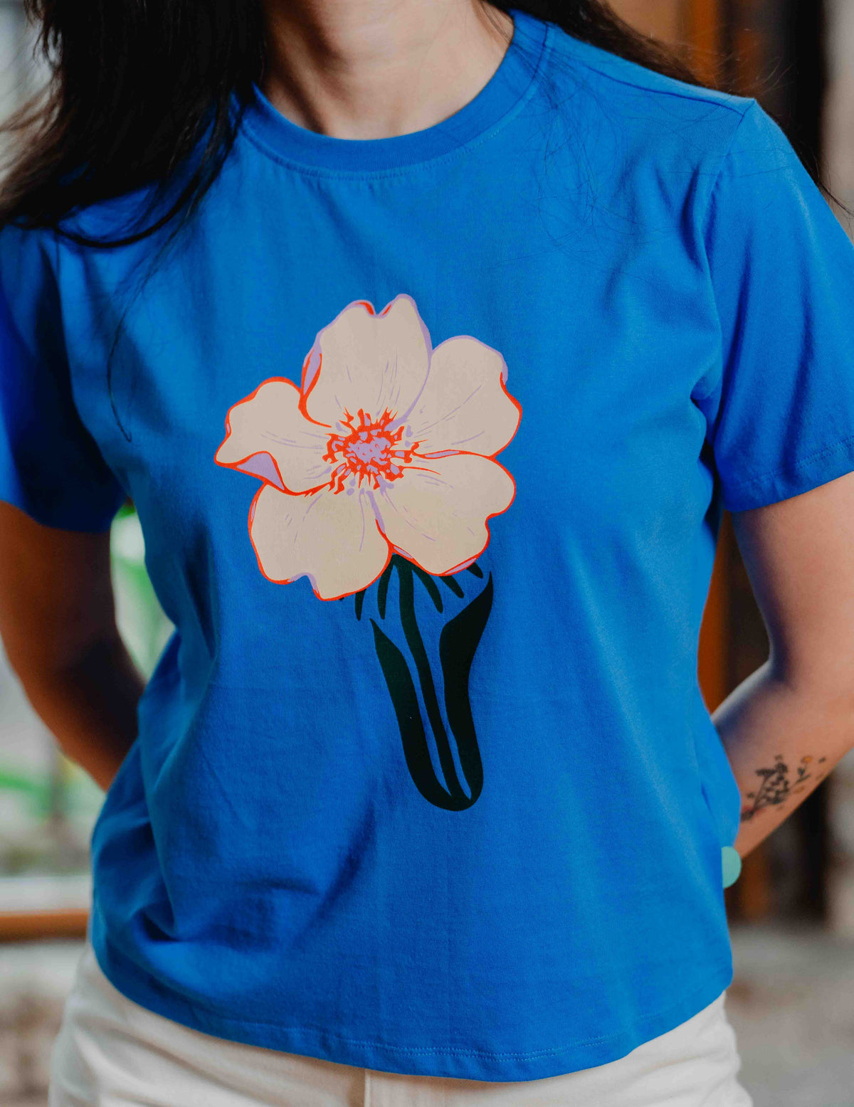 Fresh Fitted Tee - Flower Print