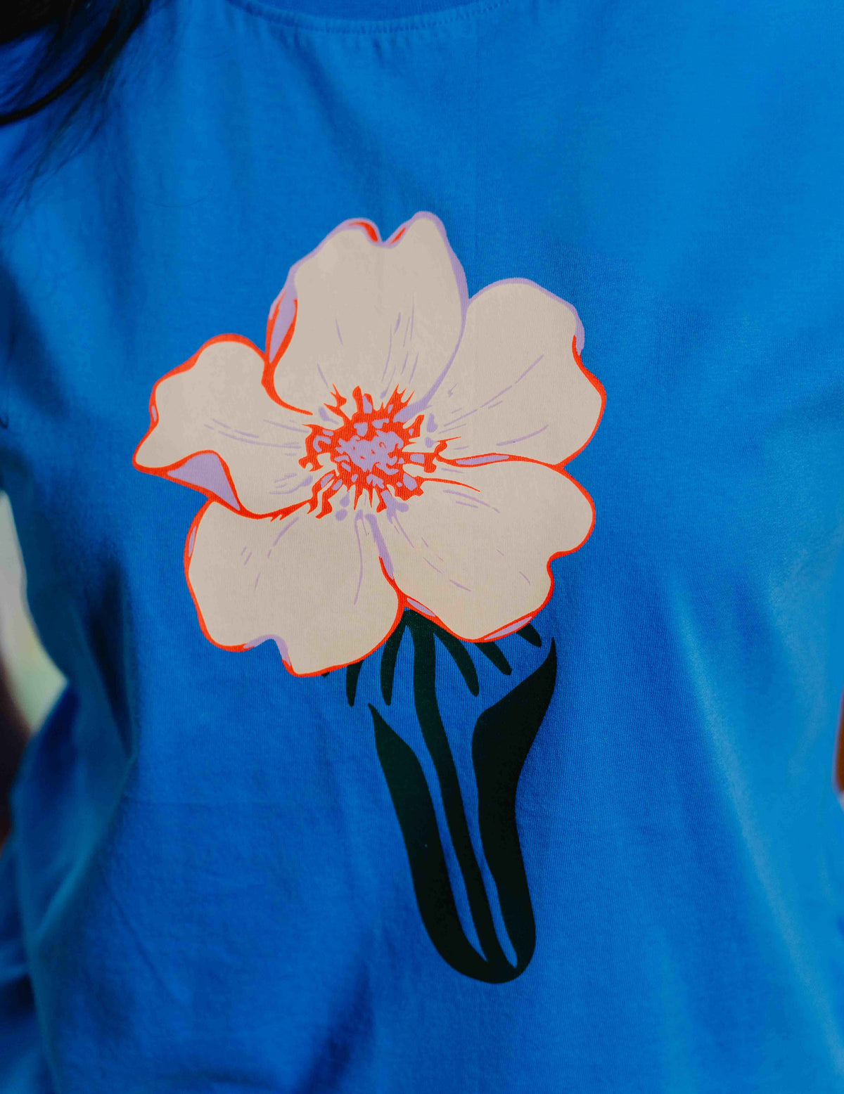 Fresh Fitted Tee - Flower Print