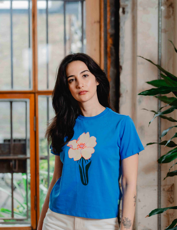 Fresh Fitted Tee - Flower Print