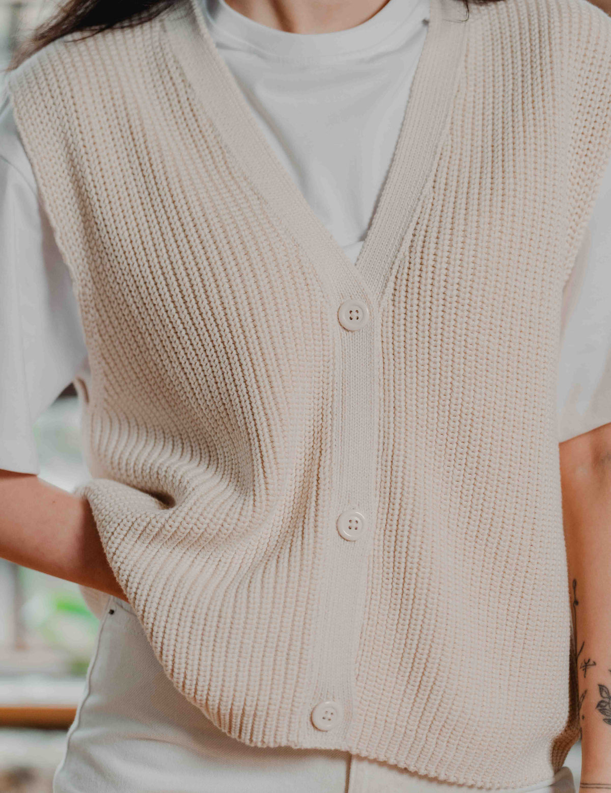 Fresh Summer Knit Vest - Plain