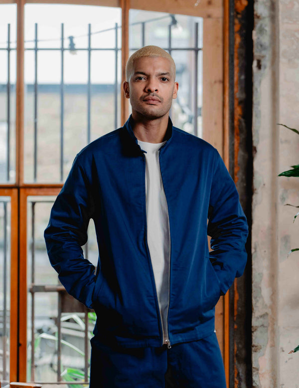 Herringbone Jacket - Navy