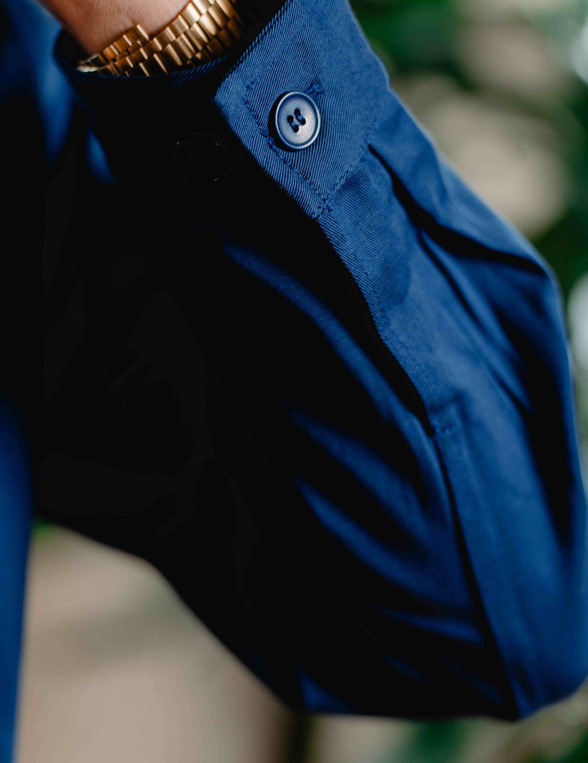 Herringbone Jacket - Navy