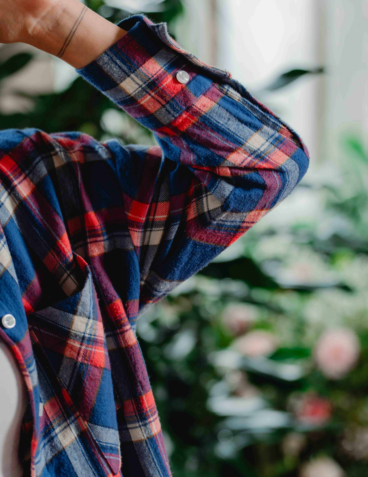 Womens Flannel Check Shirt - Blue