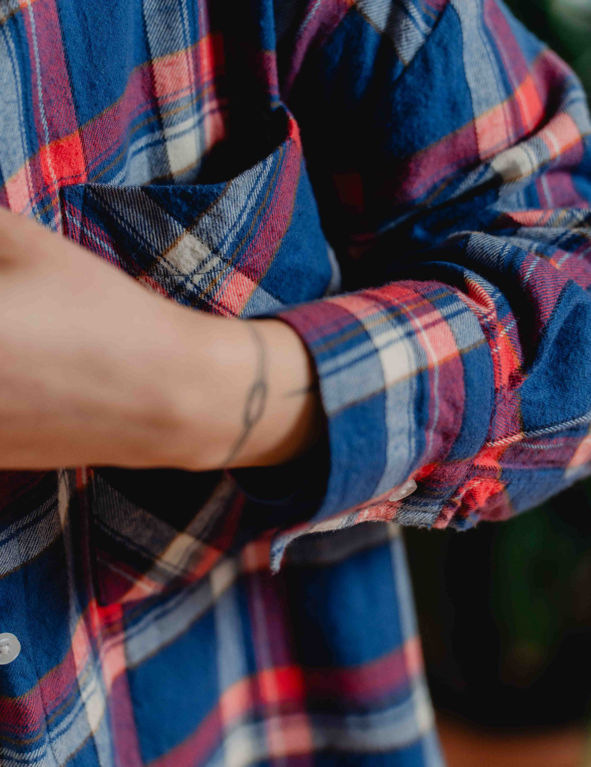 Womens Flannel Check Shirt - Blue
