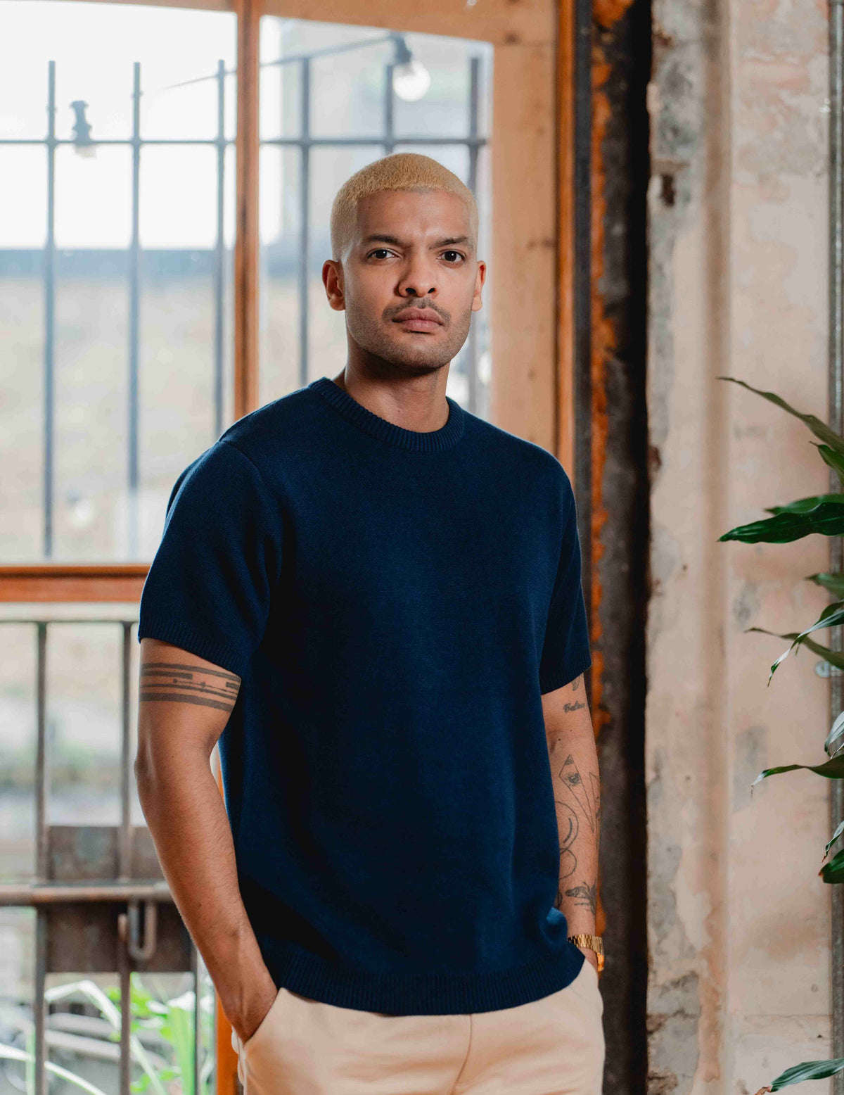 Fresh Knit Tee - Navy