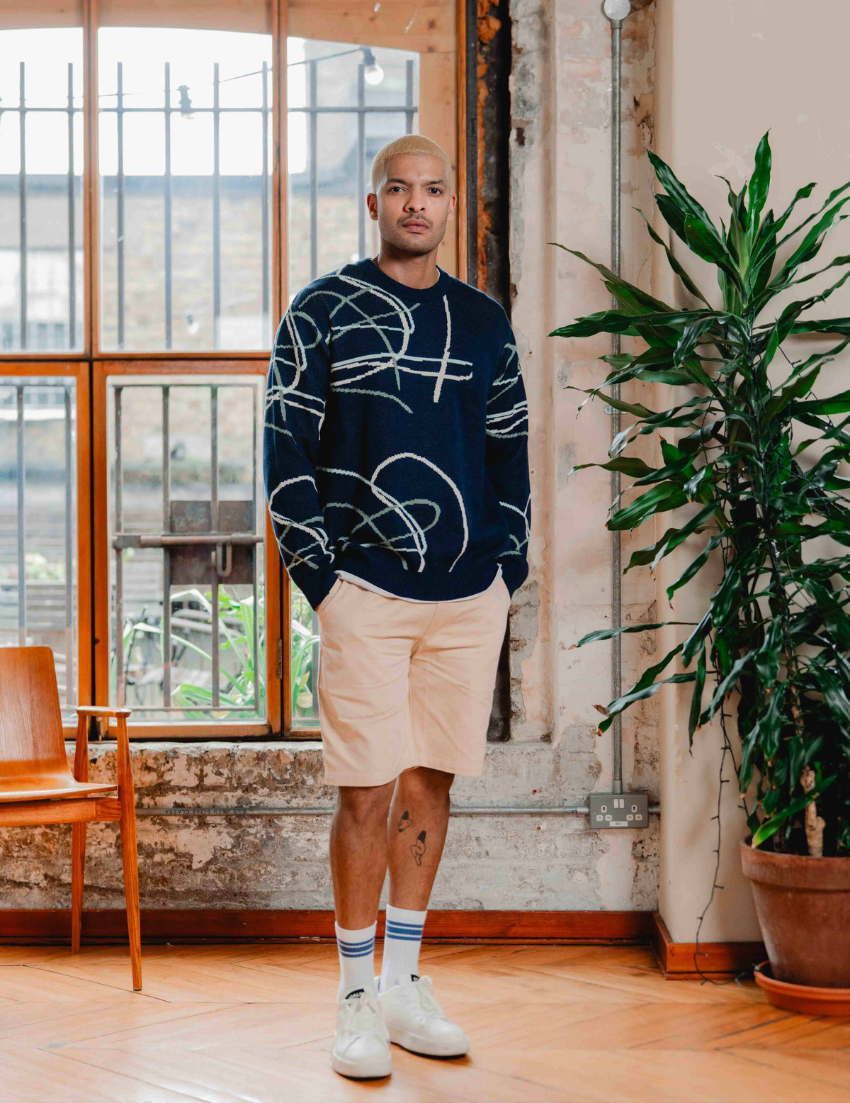Fresh Knit - Navy Swirl