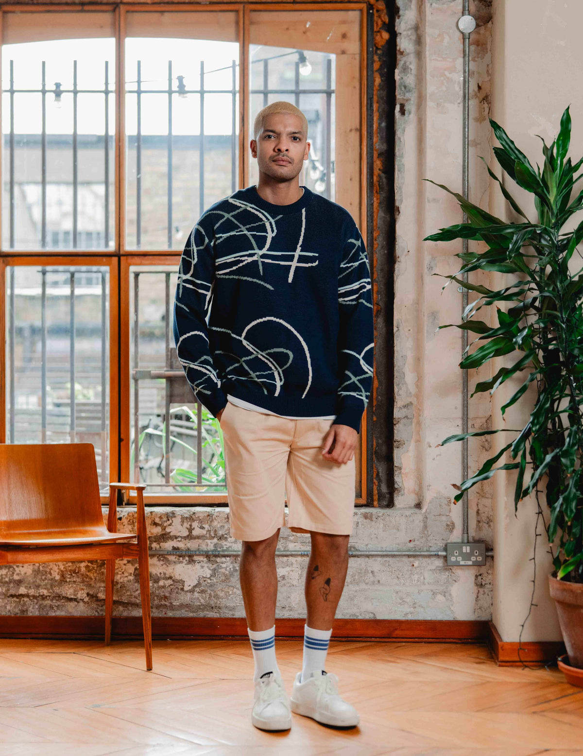 Fresh Knit - Navy Swirl