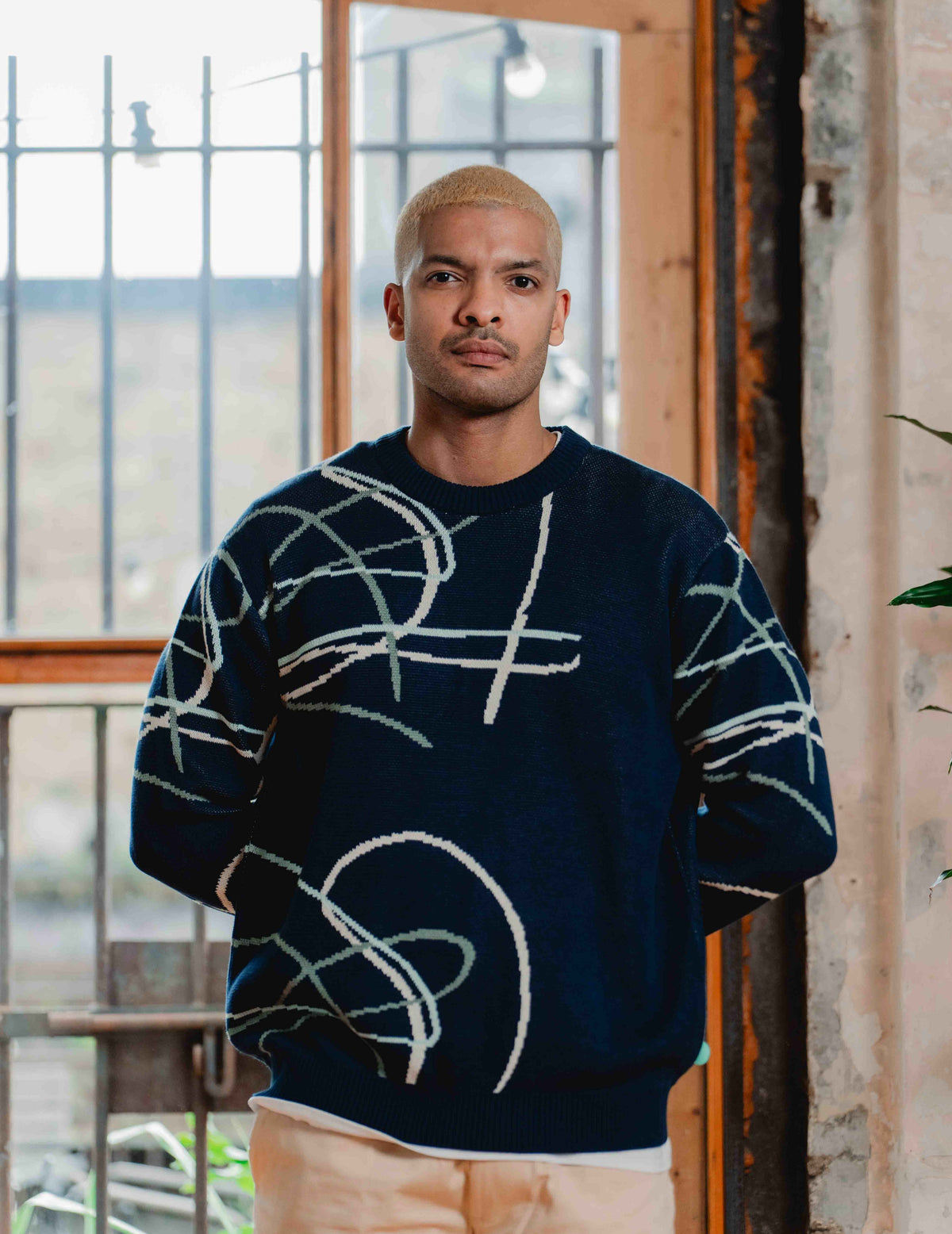 Fresh Knit - Navy Swirl