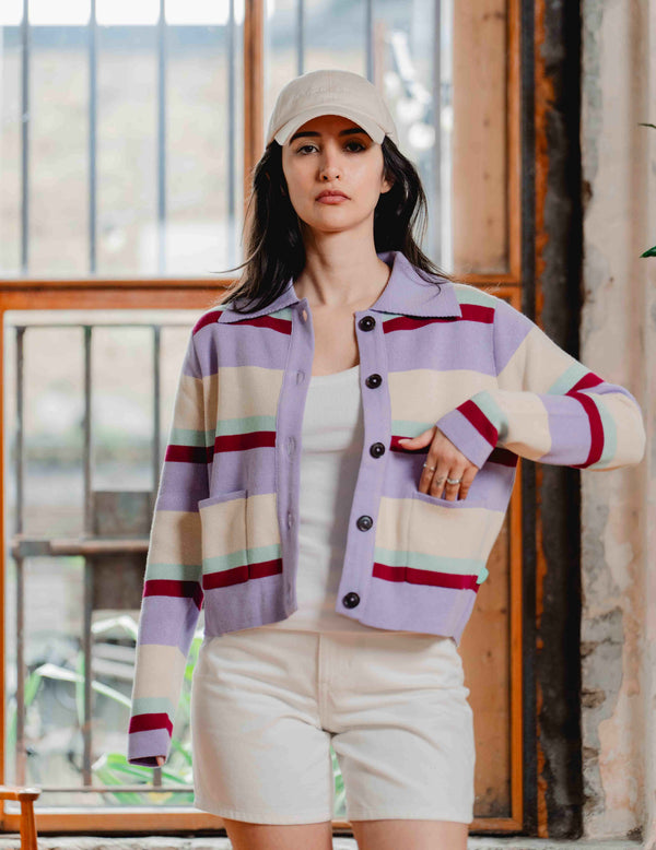Anna Knit Cardigan - Stripe