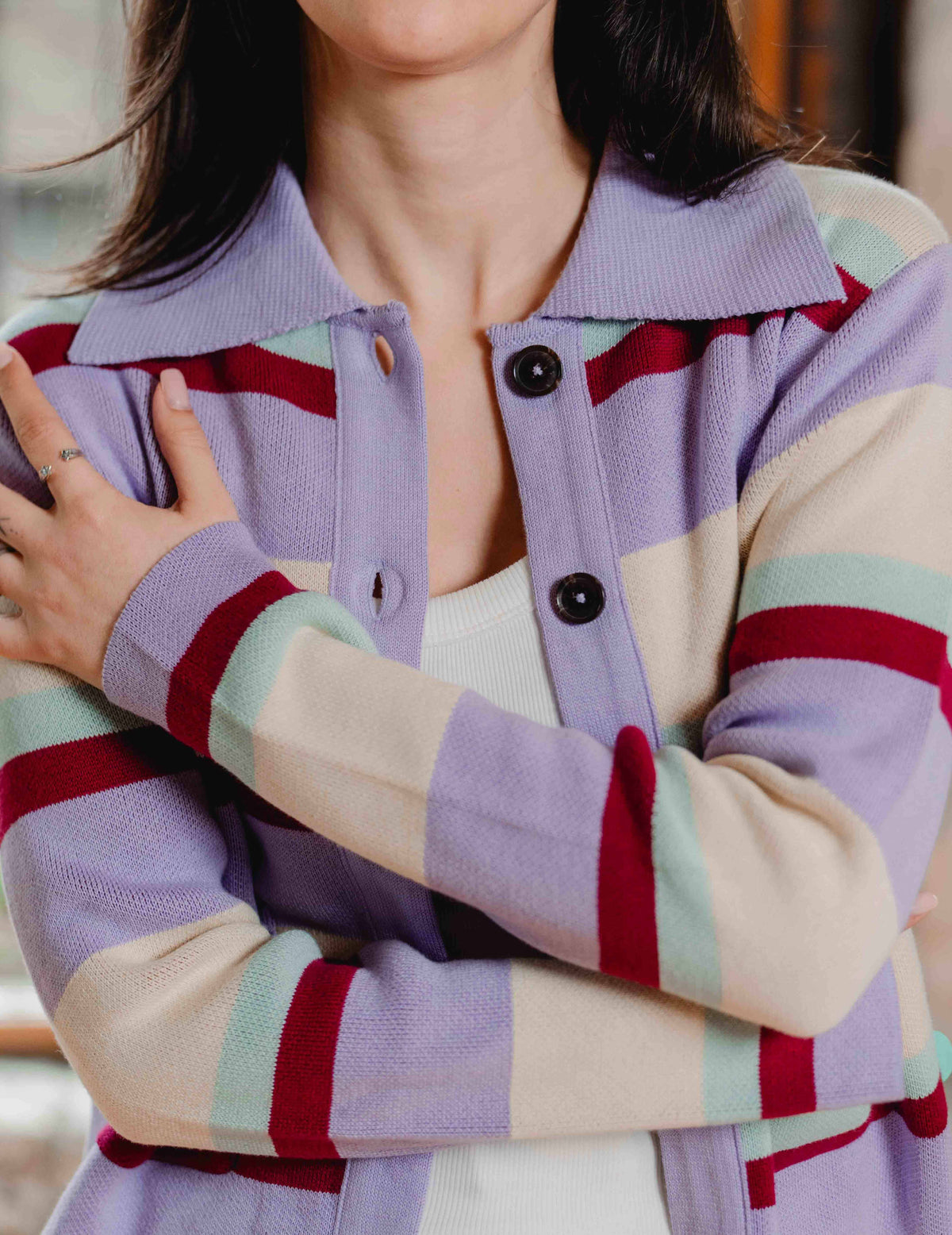 Anna Knit Cardigan - Stripe