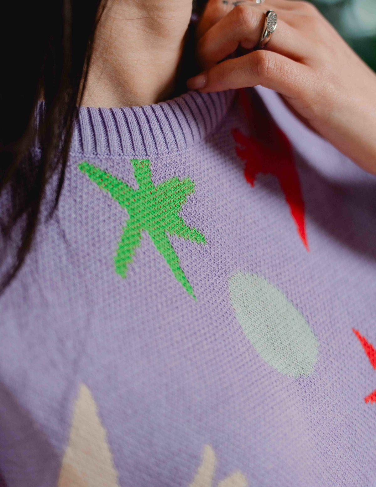 Fresh Summer Knit Tee - Bird
