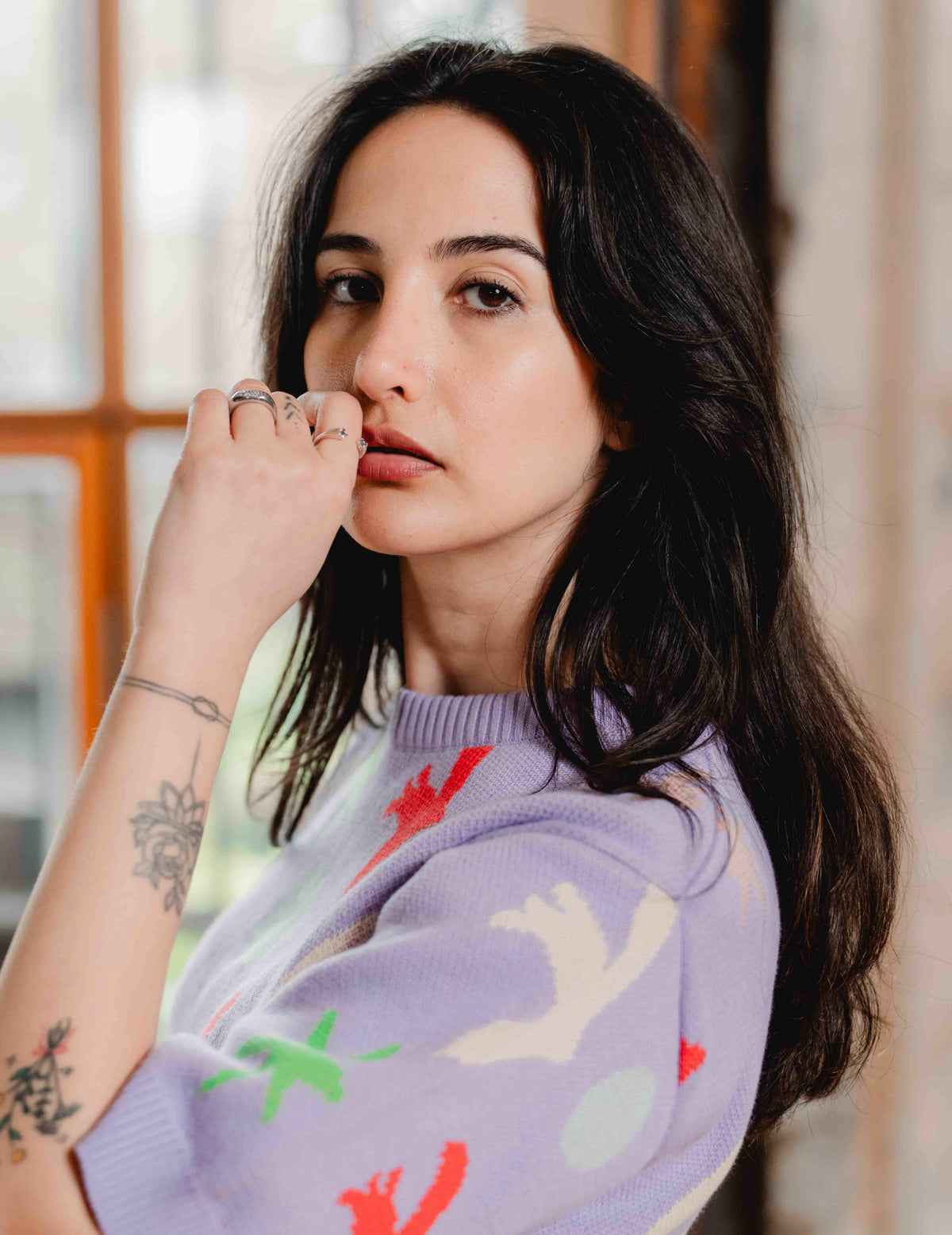 Fresh Summer Knit Tee - Bird