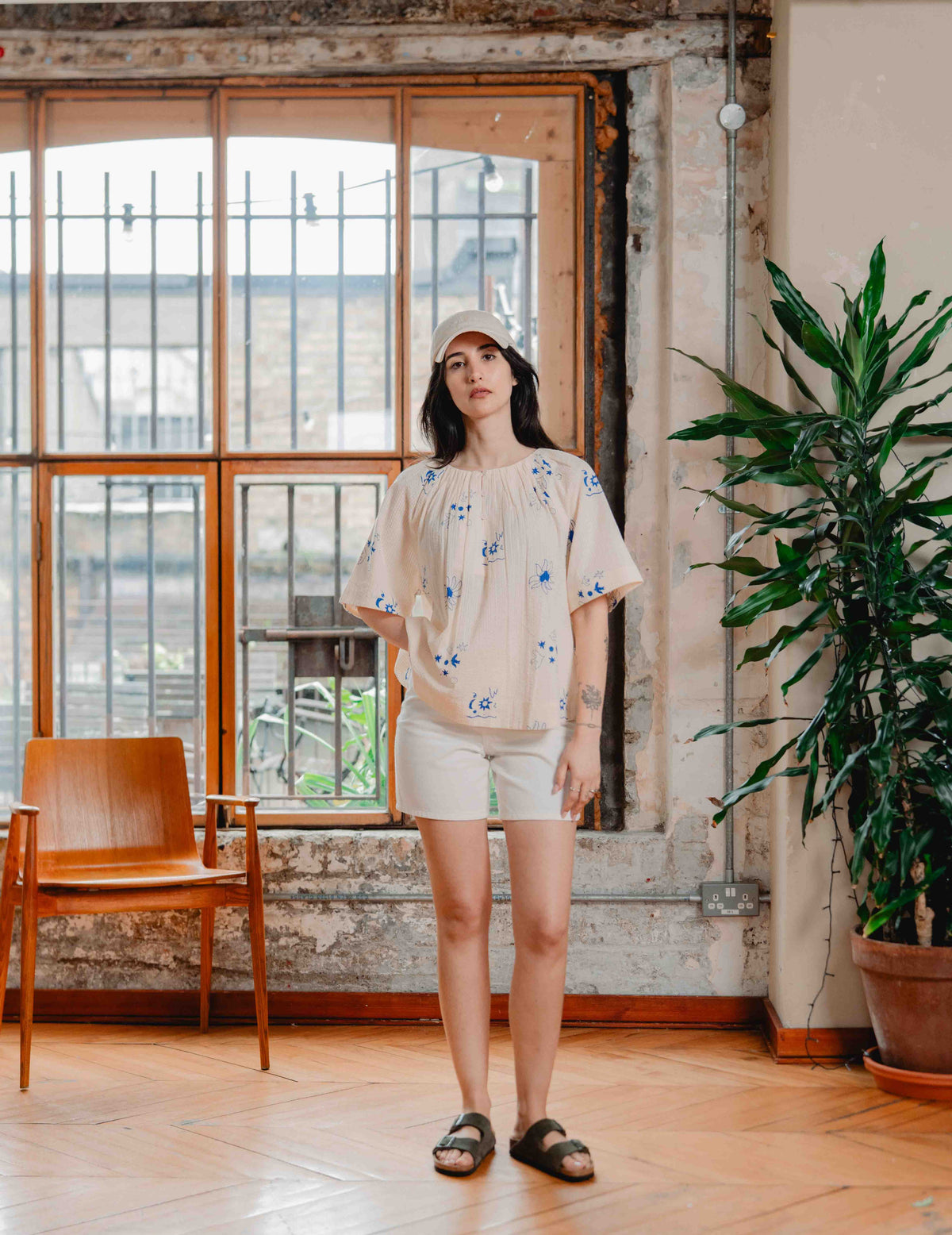 Seersucker Poppy Blouse - Jasmine