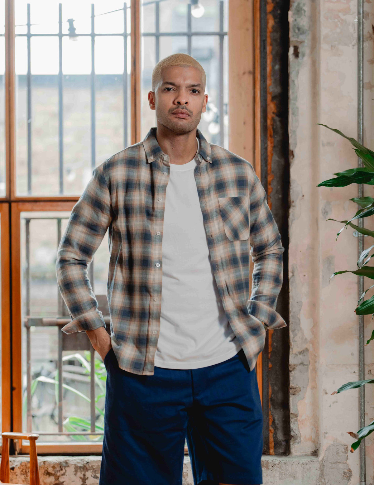 FC Flannel Check Shirt - Brown