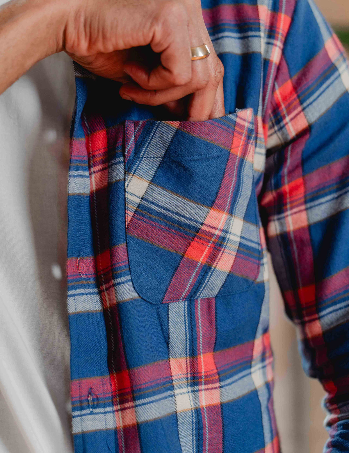 FC Flannel Check Shirt - Navy