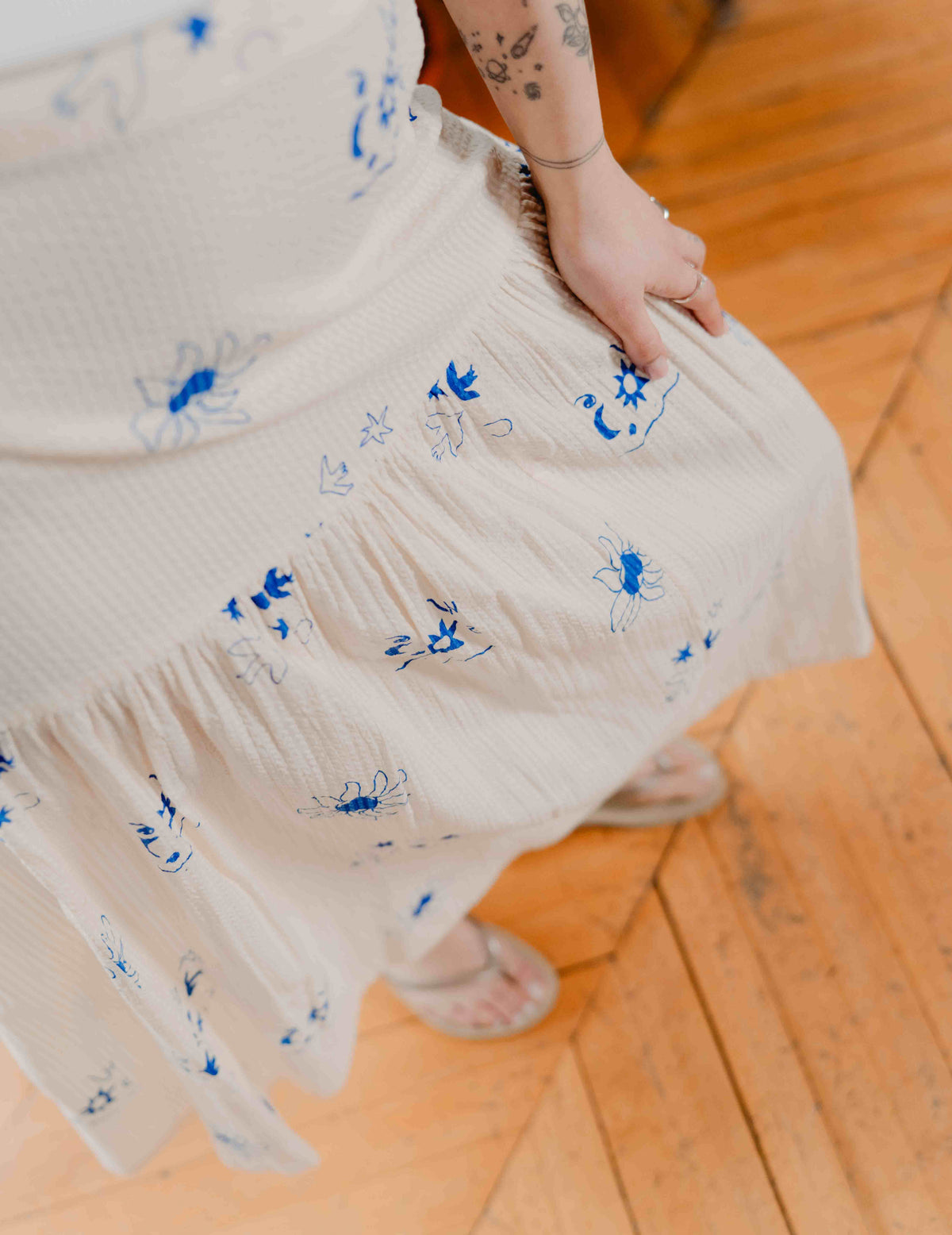 Indi Seersucker Skirt - Jasmine