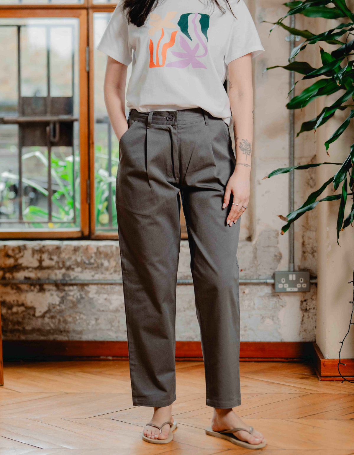 Womens Fresh Chino - Grey