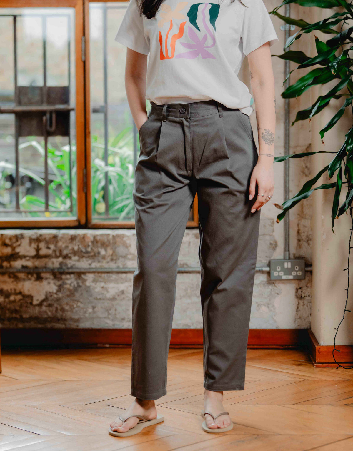 Womens Fresh Chino - Grey