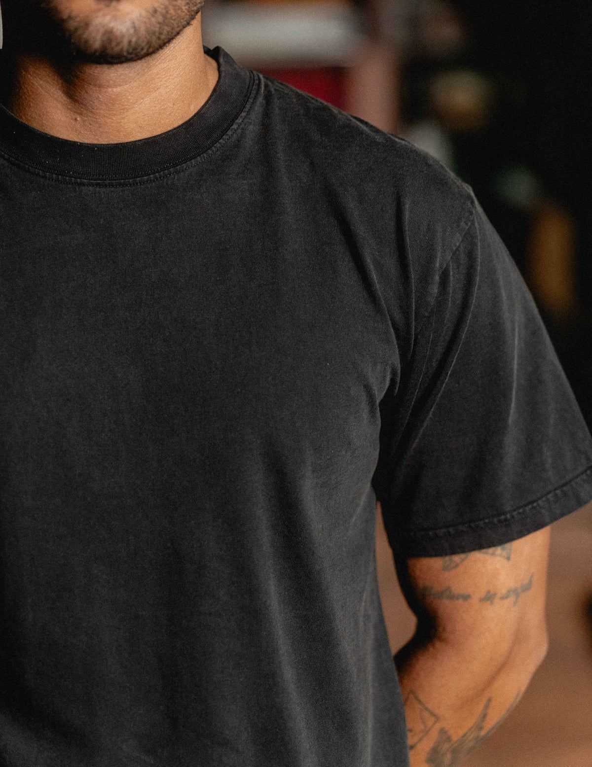 Fresh Vintage Heavyweight Washed Tee - Black
